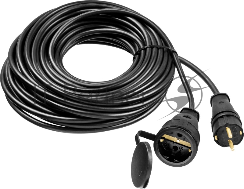 Удлинитель силовой Stayer 55026-20 3x1.5кв.мм 1розет. 20м КГ без катушки черный