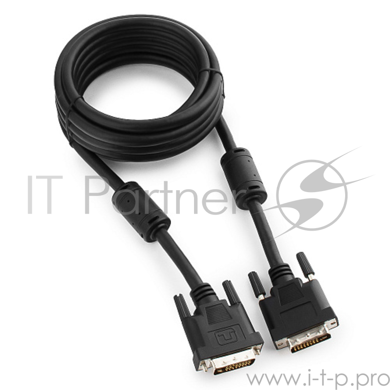 Кабель Кабель DVI-D single link Gembird/Cablexpert , 19M/19M, 3.0м, черный, экран, феррит.кольца, пакет(CC-DVI-BK-10)