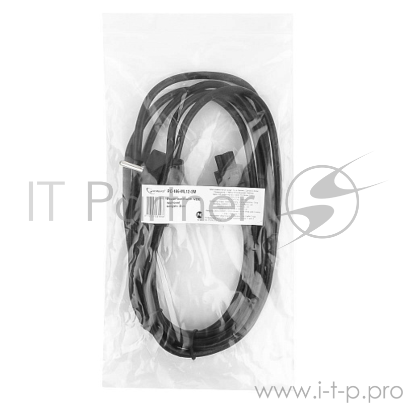 Кабель Кабель питания для ноутбуков Gembird/Cablexpert, 3м, Schuko- C5, 10А (PC-186-ML12-3M)