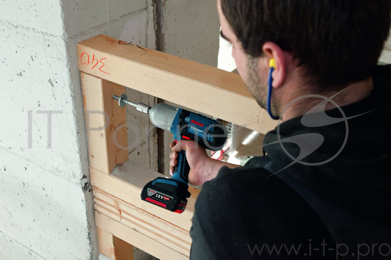 Дрель, Шуруповерт Bosch GDS 18 V-LI HT 2 x 5,0 AH L-Boxx UNI гайковёрт аккумуляторный ударный 06019B130A { 18 В, 650Нм, 1900 об/мин }