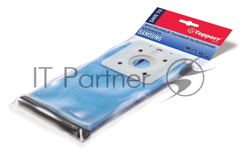 Многоразовый тканевый пылесборник 1490 SMR70 Topperr для пылесоса SAMSUNG 1 шт. в уп.