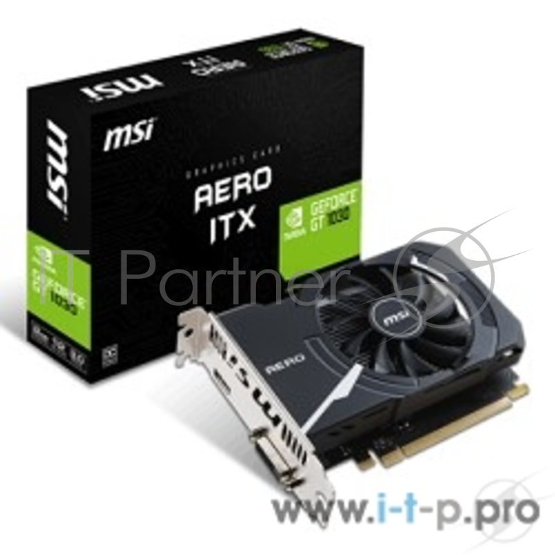 Видеокарта MSI GT1030 AERO ITX OC 2Gb GDDR5 64bit DVI-D, HDMI (GT 1030 AERO ITX 2G OC) RTL
