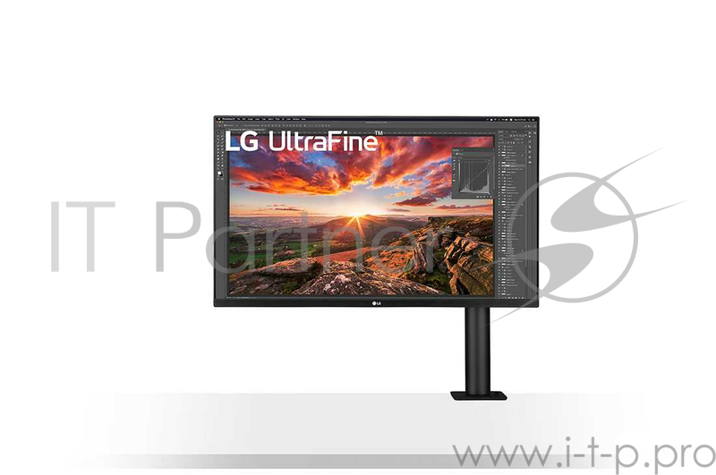 Монитор жидкокристаллический LG Монитор LCD 32 16:9 3840x2160(UHD 4K) VA, nonGLARE, 400cd/m2, H178°/V178°, 3000:1, 1.07B, 4ms, 2xHDMI, DP, USB-Hub, Height adj, Tilt, Speakers, 2Y, Silver