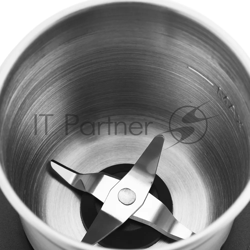 Кофемолка Kitfort КТ-746 200Вт сист.помол.:ротац.нож вместим.:200гр нержавеющая сталь/черный