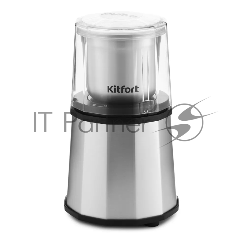 Кофемолка Kitfort КТ-746 200Вт сист.помол.:ротац.нож вместим.:200гр нержавеющая сталь/черный