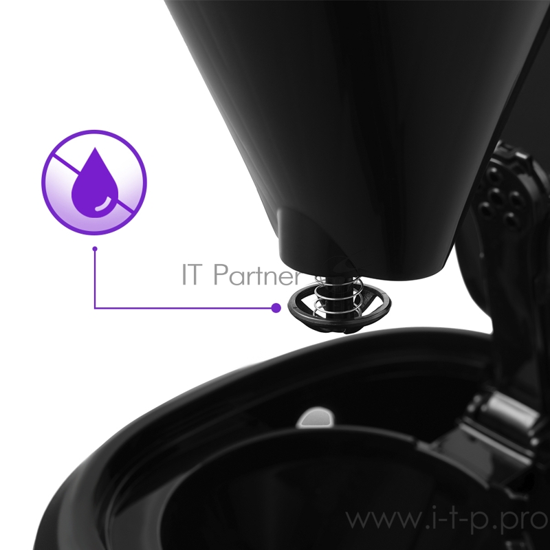 Кофеварка капельная Kitfort КТ-738 700Вт черный/серебристый