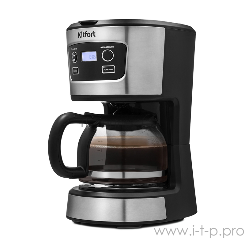 Кофеварка капельная Kitfort КТ-738 700Вт черный/серебристый