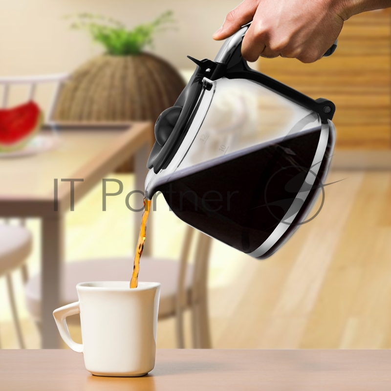 Кофеварка капельная Kitfort KT-750 900Вт черный/серебристый