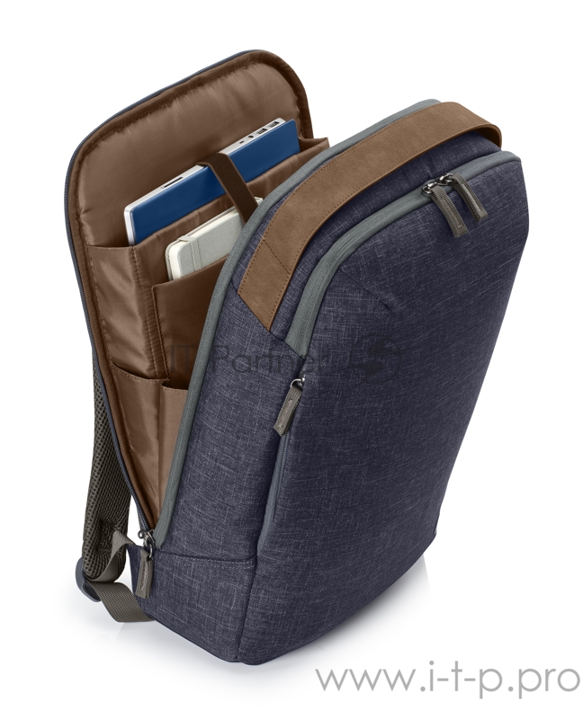 Рюкзак для ноутбука 15 HP RENEW синий/коричневый пластик (1A212AA)
