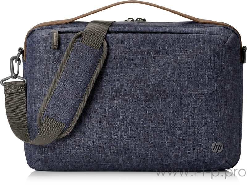 Сумка для ноутбука 15 HP RENEW Topload синий/коричневый пластик (1A218AA)
