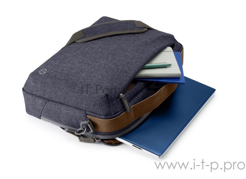 Сумка для ноутбука 15 HP RENEW Topload синий/коричневый пластик (1A218AA)