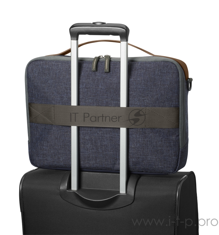 Сумка для ноутбука 15 HP RENEW Topload синий/коричневый пластик (1A218AA)