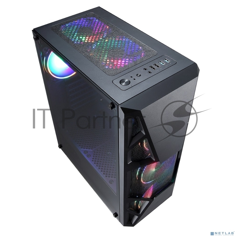 Корпус Formula CL-3303B RGB черный без БП ATX 6x120mm 2xUSB2.0 1xUSB3.0 audio bott PSU