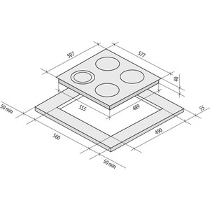 Электрическая варочная поверхность KRONA DOLCE 60 BL