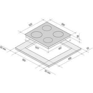 Индукционная варочная поверхность KRONA STORNO 60 BL