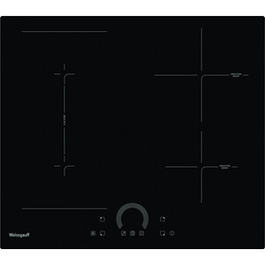 Индукционные варочные панели Weissgauff Индукционная, 60 см, индукционная, стеклокерамика Vitro Ceramic Glass, сенсорное+слайдерное управление, FLEX ZONE, индикация степени нагрева, таймер, блокировка от детей, черная