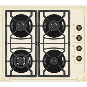 Газовая поверхность RICCI RGN-650BG независимая, бежевая, 4 комфор. авторозжиг