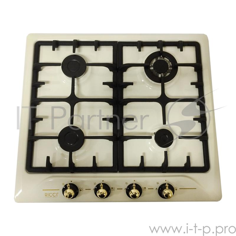 Газовая поверхн RGN 630BG цвет: бежевый т.м. 4 конф. 63л газовый гриль конфорка NORMAl