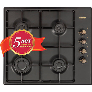 Газовая варочная панель Simfer H 60Q40 L417 (чёрный)