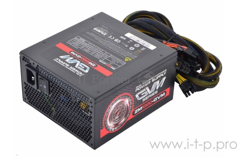 Блок питания Zalman GV ZM1000-GVM 1000W, ATX12V v2.3, APFC, 14cm Fan, 80+ Bronze, Ret