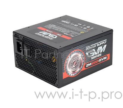 Блок питания Zalman GV ZM1000-GVM 1000W, ATX12V v2.3, APFC, 14cm Fan, 80+ Bronze, Ret