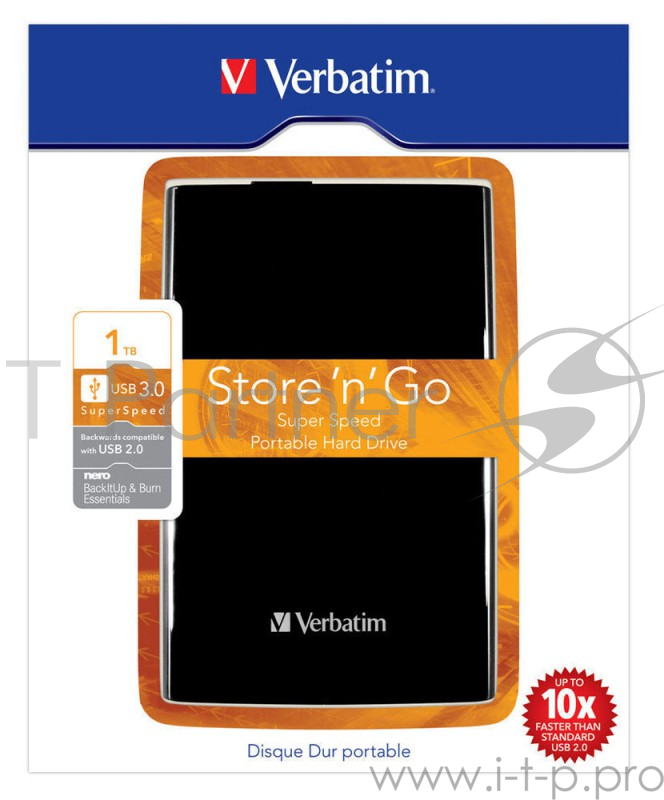 Внешний жесткий диск Verbatim Portable HDD 1Tb Store'n'Go USB3.0, 2.5