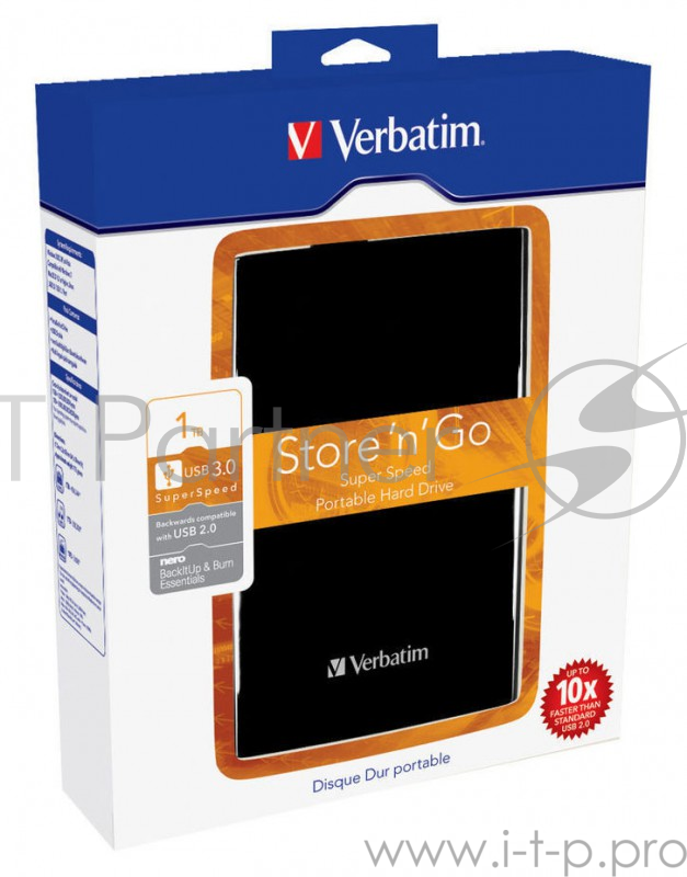 Внешний жесткий диск Verbatim Portable HDD 1Tb Store'n'Go USB3.0, 2.5