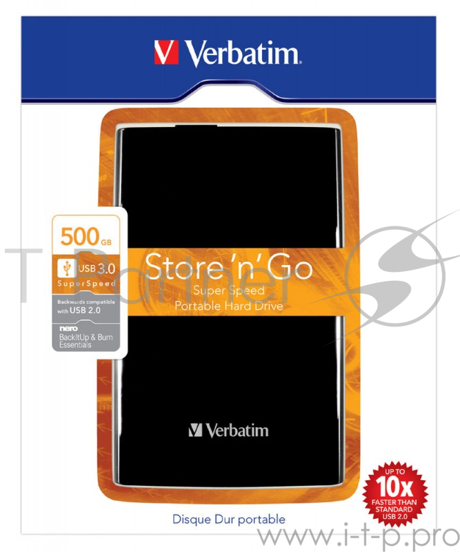 Внешний жесткий диск Verbatim Portable HDD 500Gb Store'n'Go USB3.0, 2.5