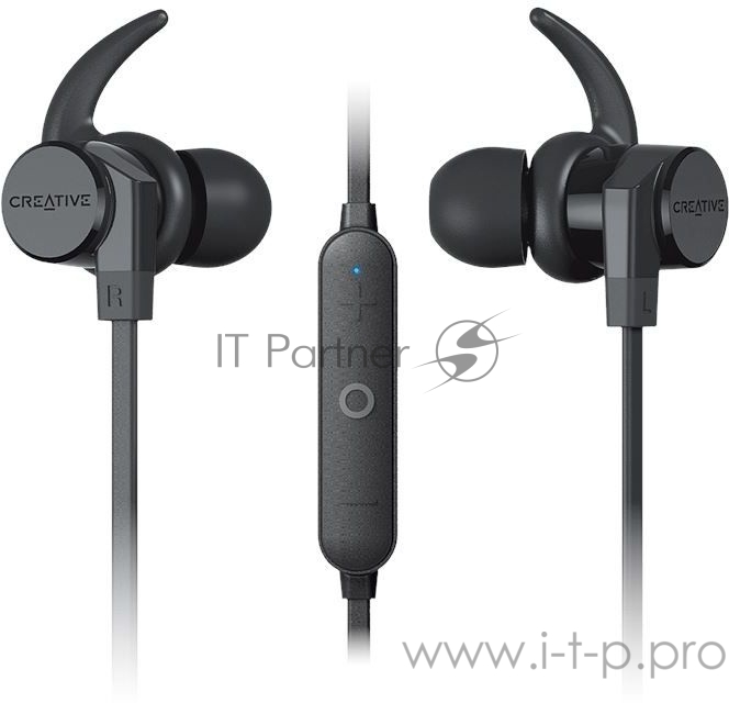 Гарнитура вкладыши Creative Outlier Active V2 черный беспроводные bluetooth (в ушной раковине)