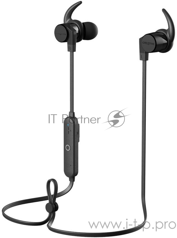 Гарнитура вкладыши Creative Outlier Active V2 черный беспроводные bluetooth (в ушной раковине)