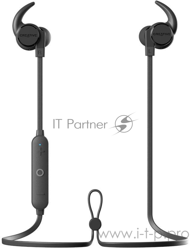 Гарнитура вкладыши Creative Outlier Active V2 черный беспроводные bluetooth (в ушной раковине)
