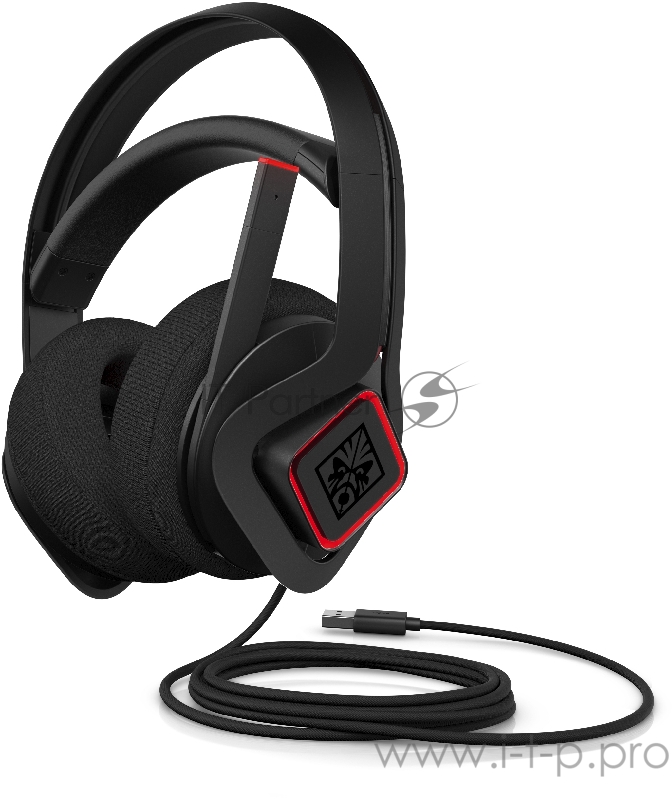 Наушники с микрофоном HP OMEN Mindframe2 BLK Headset черный/красный 1.8м накладные USB оголовье (6MF35AA)