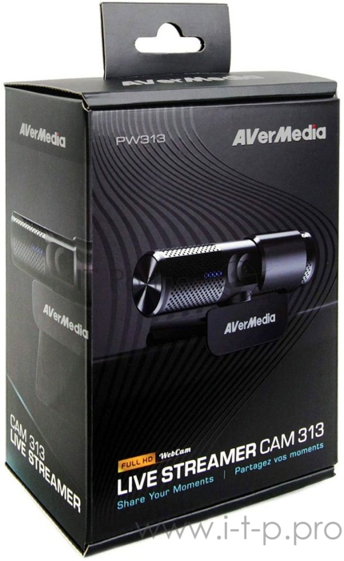 Камера Web Avermedia PW 313 черный 2Mpix USB2.0 с микрофоном