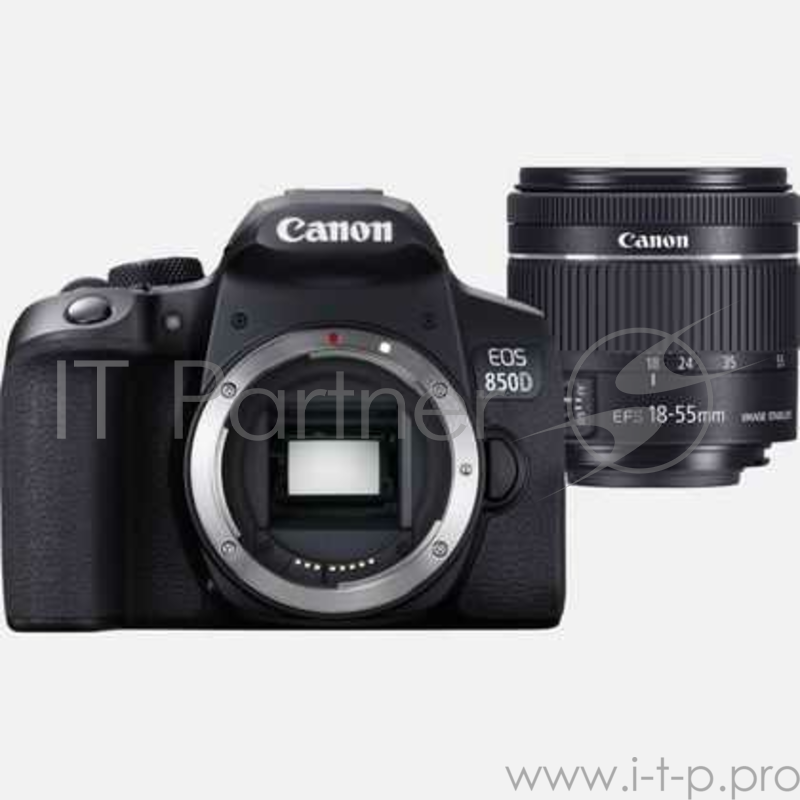 Зеркальный Фотоаппарат Canon EOS 850D черный 24.1Mpix EF-S 18-55mm f/4-5.6 IS STM 3 1080p Full HD SDXC Li-ion