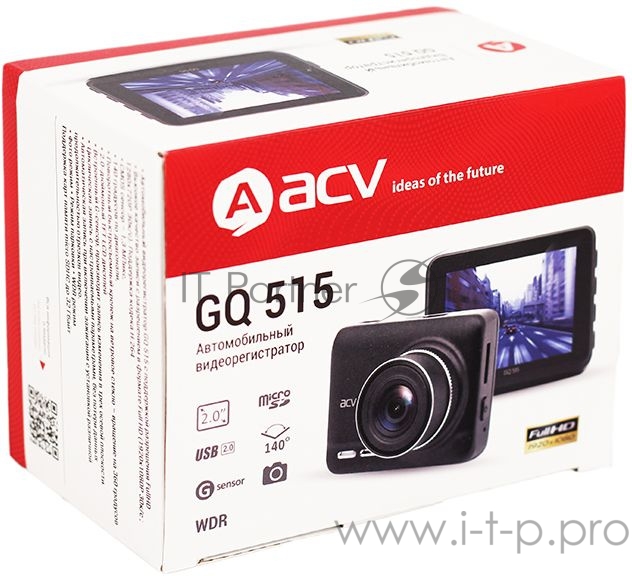 Видеорегистратор ACV GQ515 черный 1080x1920 1080p 140гр. GPCV 5168