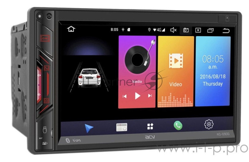 Автомагнитола ACV AD-6900 2DIN 4x50Вт