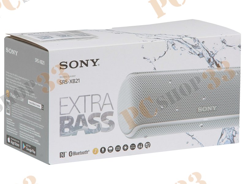 Акустическая система Sony SRS-XB21/WC, портативная, белый (Bluetooth)