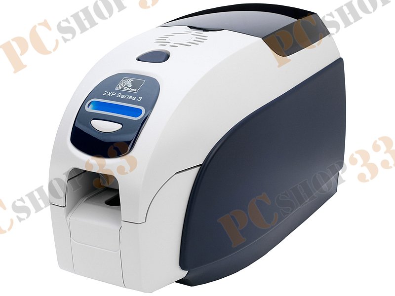 Термосублимационный принтер Zebra ZXP3, для печати пластиковых карт, бело-черный (USB)