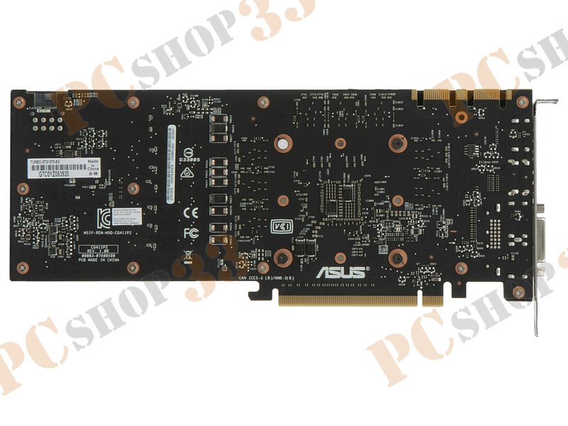 Видеокарта ASUS GeForce GTX 1070 8ГБ TURBO-GTX1070-8G (GeForce GTX 1070, DDR5, DVI, 2xHDMI, 2xDP) (PCI-E)