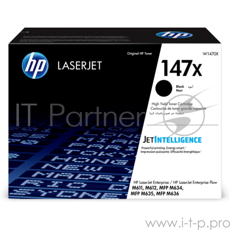 Картридж лазерный HP 147X W1470X черный (25200стр.) для HP LaserJet M610dn