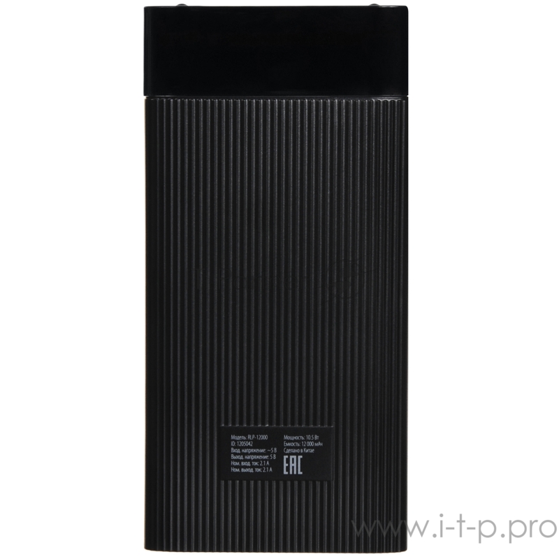 Мобильный аккумулятор Buro RLP-12000-B Li-Pol 12000mAh 2.1A+2.1A черный 2xUSB