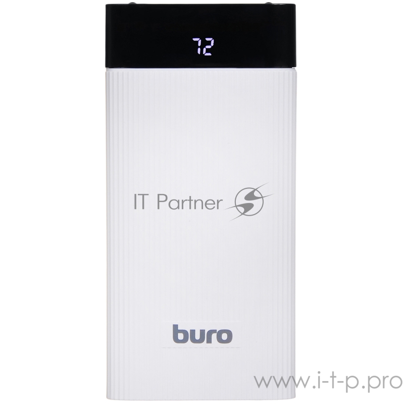 Мобильный аккумулятор Buro RLP-12000-W Li-Pol 12000mAh 2.1A+2.1A белый 2xUSB