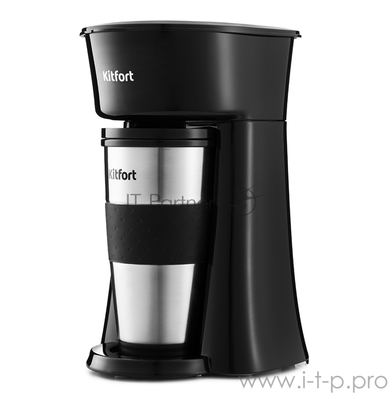 Кофеварка капельная Kitfort KT-729 650Вт черный/серебристый