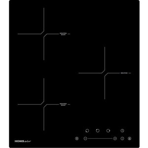 Электрическая индукционная панель HOMSair HIY43BK Электрическая индукционная панель HOMSair HIY43BK/ индукция,45 см, 3 конфорки, сенсорное управление, черный цвет