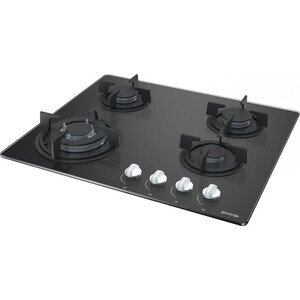 Встраиваемая варочная панель GORENJE Газовая варочная панель на закаленном стекле, 58 × 8 × 50 см, 4 конфрки,черный цвет