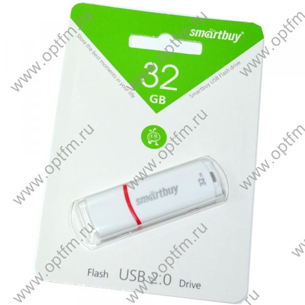 32GB USB 2.0 Flash Drive SmartBuy Crown белый (SB32GBCRW-W)