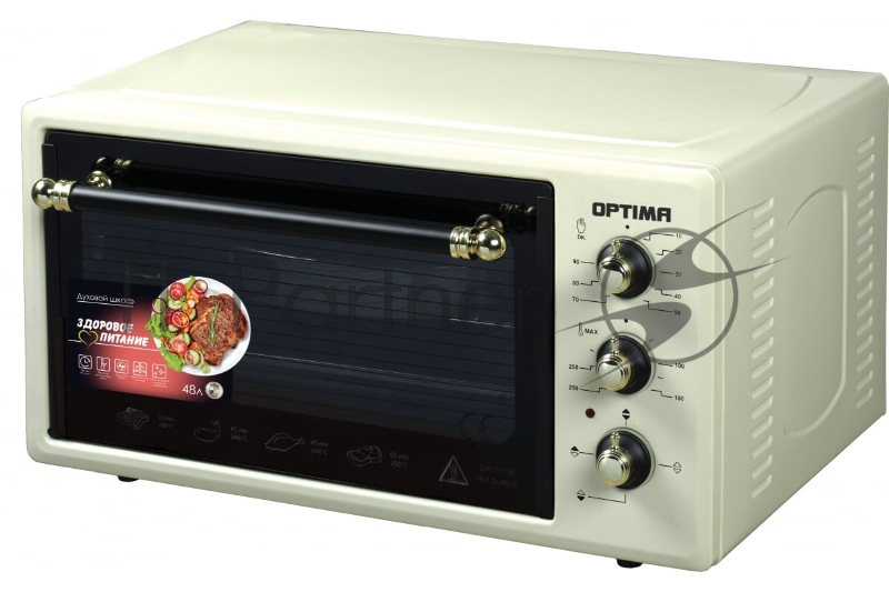 Жарочный шкаф OPTIMA OF-48BR (48л, таймер, лампа, противень 2шт., решетка, бежевый, 1600Вт)