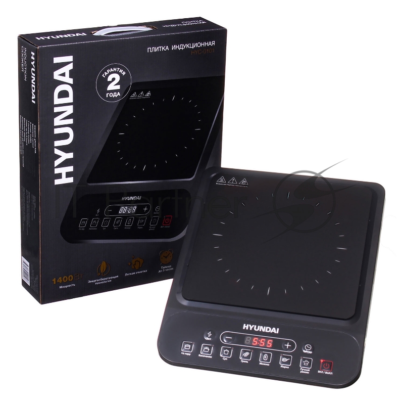 Плита электрическая HYUNDAI HYC-0101 черный эмаль (настольная)