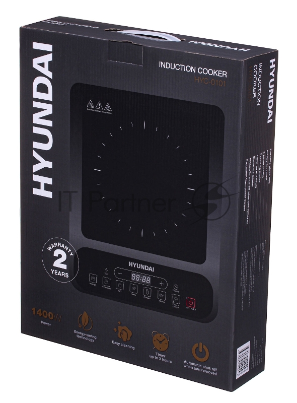 Плита электрическая HYUNDAI HYC-0101 черный эмаль (настольная)