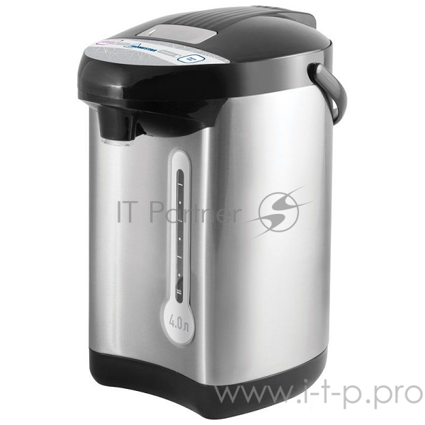 Термопот HOMESTAR HS-5003 (004151) Мощность: 750 Вт Объем: 4 л Мощность в режиме поддержания температуры: 35 Вт 2 способа подачи воды: автоматическая (нажатием кнопки, нажатием чашкой) Функция поддержания температуры Функция повторного кипячения Быст